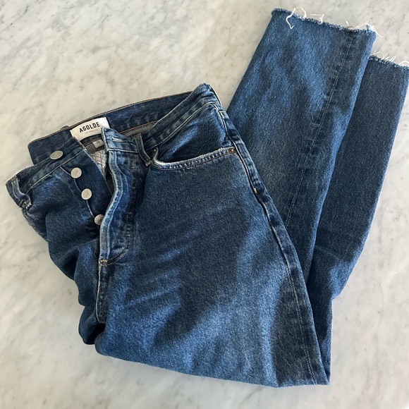 Agolde Riley High Rise Crop Jeans - Picture 5 of 7